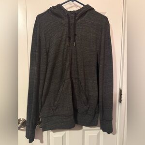 American Giant Men's Dark Heather Gray Lightweight Zip-Up